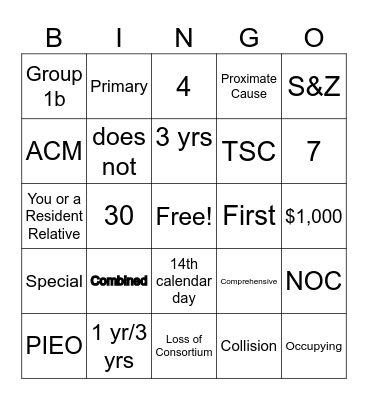Bingo Card