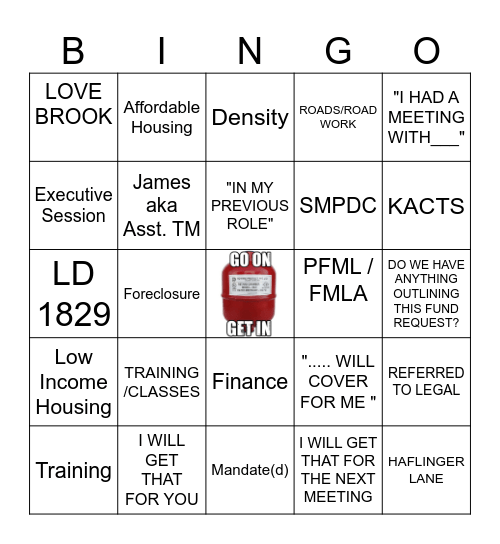 SELECT BOARD  BINGO Card