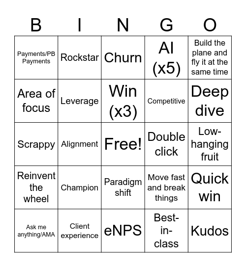 Offsite Bingo Card