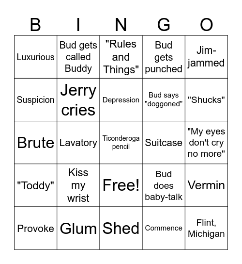 BNB Ch. 1-2 Bingo Card