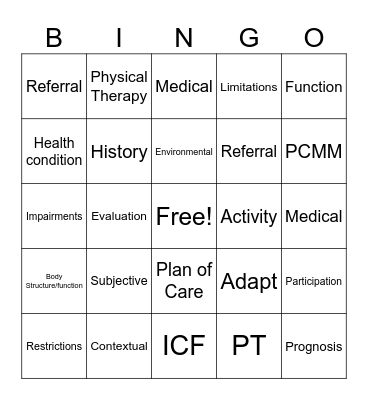 Critical Reasoning Bingo Card