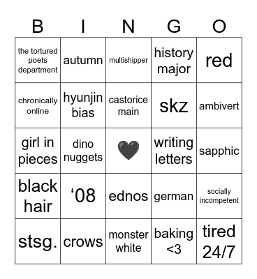 Rina’s Bingo!! Bingo Card