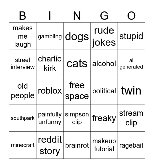 IG REELS BINGO Card