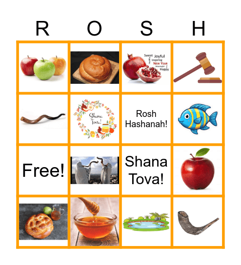 Rosh Hashanah Bingo Card