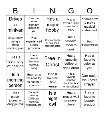 FIND SOMEONE WHO... Bingo Card