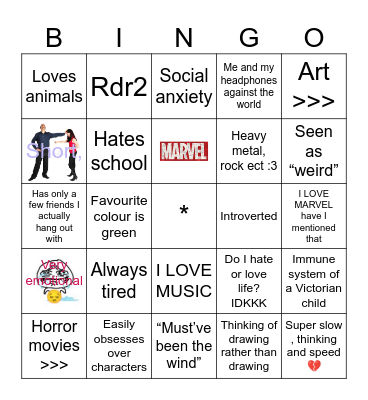 My bingo ^^ Bingo Card