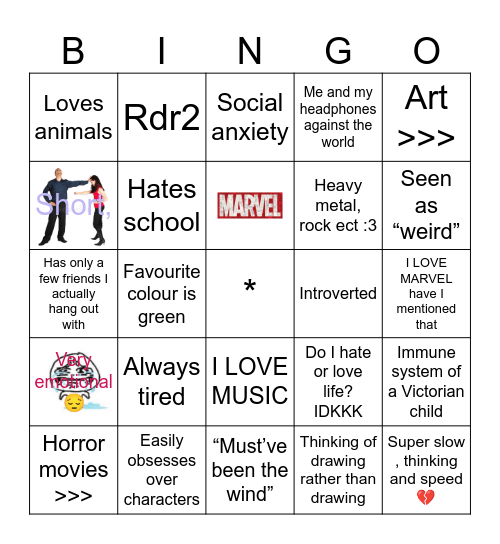 My bingo ^^ Bingo Card