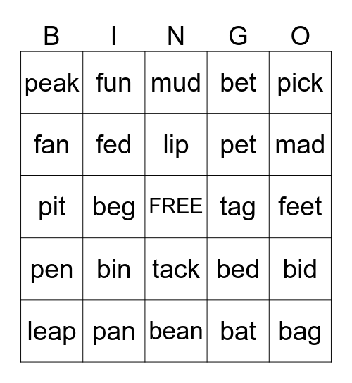 Bingo Card