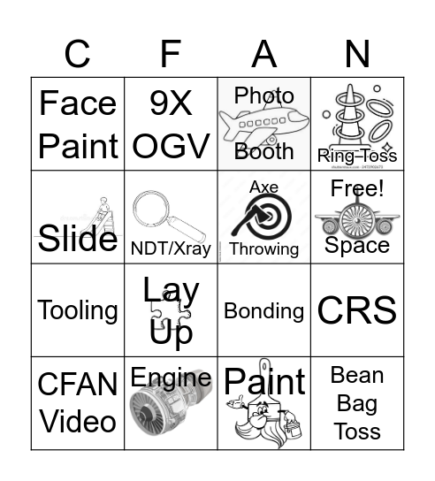 CFAN Bingo Card
