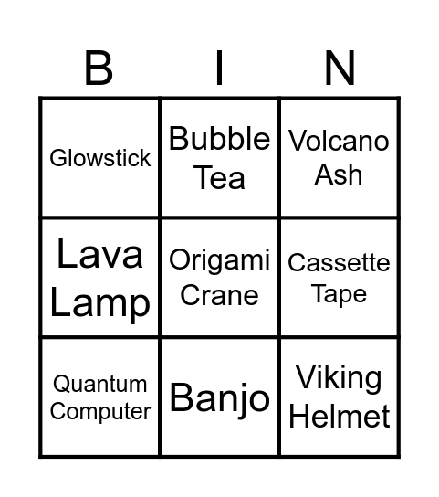 InfinityCraft Bingo Card