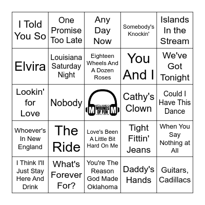 80's Country! Bingo Card