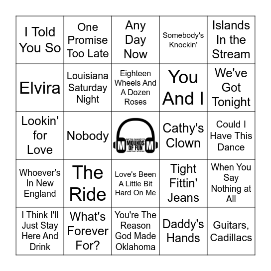 80's Country! Bingo Card
