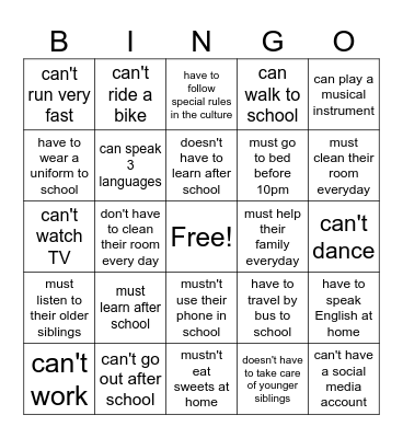 Find someone who Bingo Card