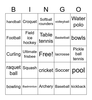 BINGO BOARD TEST Bingo Card