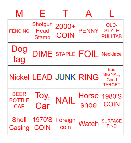 Northern Valley Bingo Card