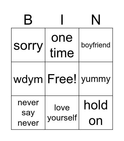 farmeo sexual Bingo Card