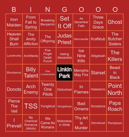 Rock am Ring 2026 Bingo Card