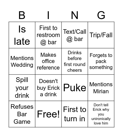 Anti Bingo Card