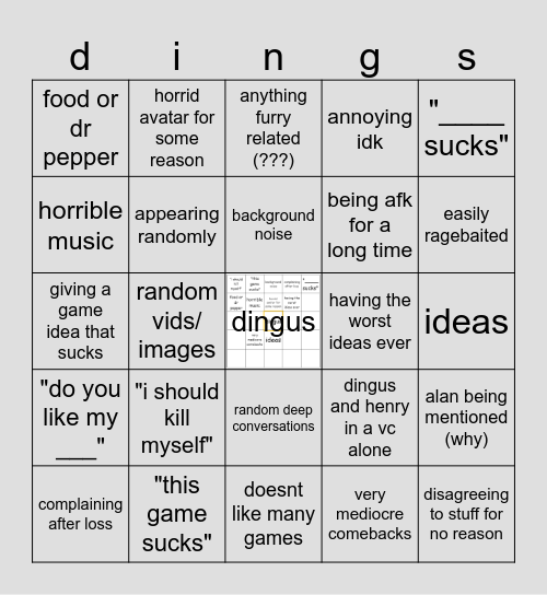 dingboard Bingo Card