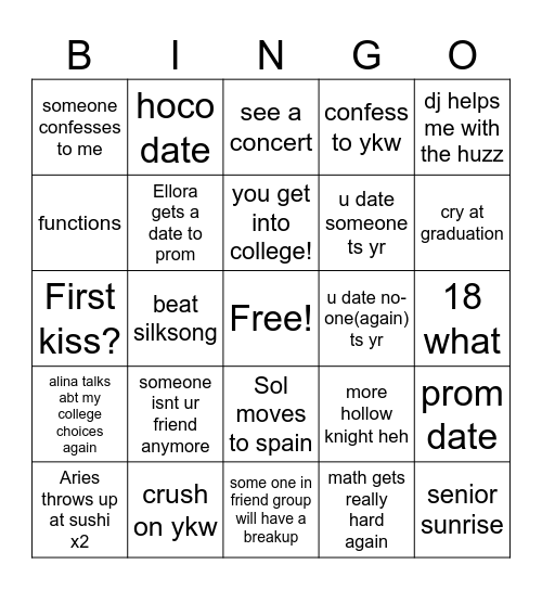 Card Maker Bingo Card