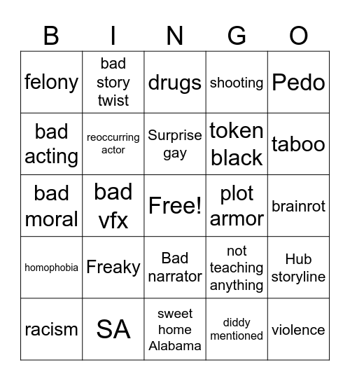 Tommorrows teachings Bingo Card