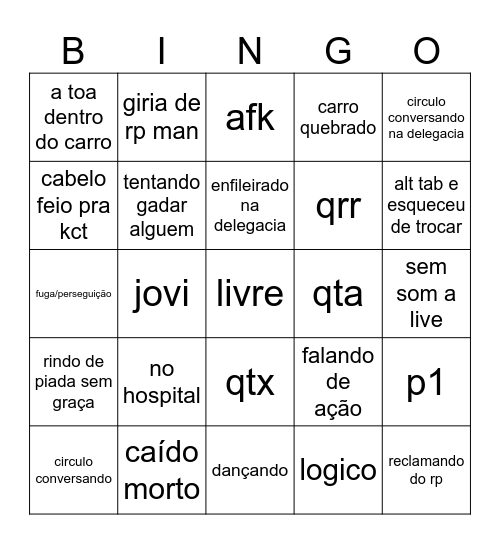 night sann Bingo Card