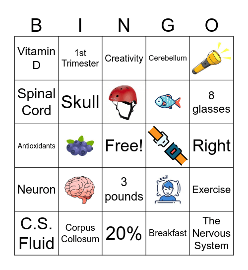 Brain Bingo Card