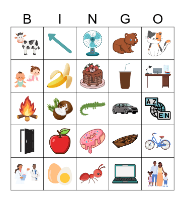 Letters A B C D E F Bingo Card