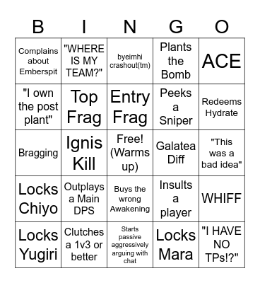 The Ultimate byeimhi Bingo Card Bingo Card