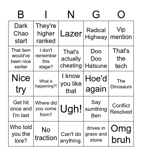 Cross Worlds 3.0 Bingo Card