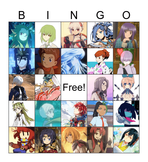 Favorite Characters Bingo Card
