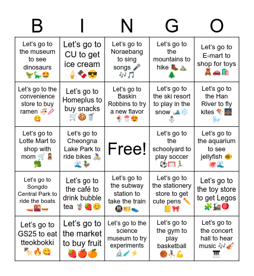B8 L11 Let’s go to the mountains to hike 🥾⛰️🌲 Bingo Card