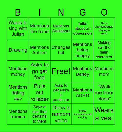 Compass Bingo Card