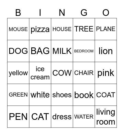 OPTIONS 1 Bingo Card