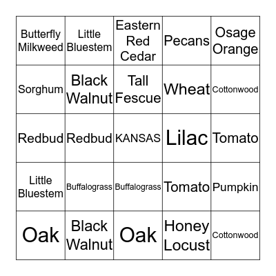Plants of Kansas BINGO! Bingo Card