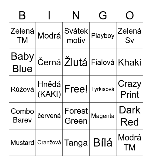 UR brvy BINGO Card
