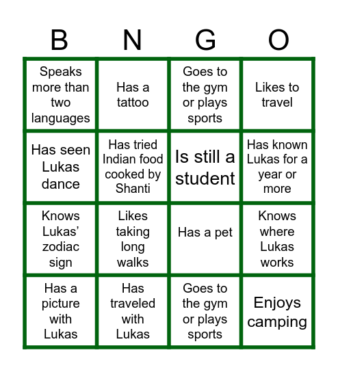 BIRTHDAY BINGO Card