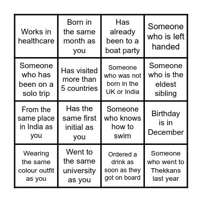 Knanite 2025 Bingo Card