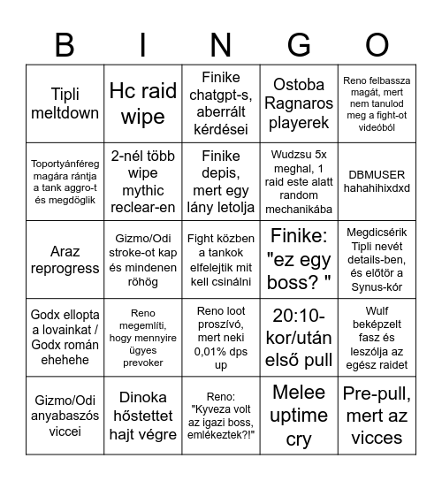 ReTaRdRoNoX MyThIc Bingo Card
