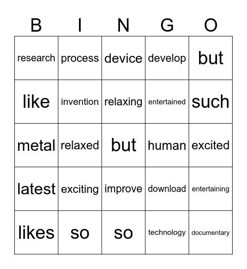 Review 2 Bingo Card