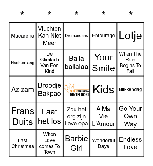 SWiNGO! Bingo Card