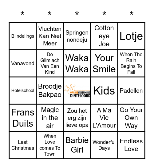 SWiNGO! Bingo Card