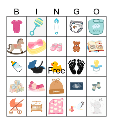 Baby Shower Bingo Card
