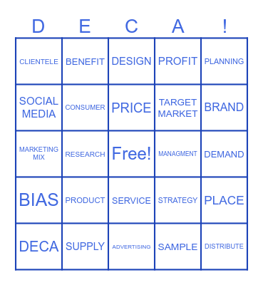 Fall In Love With DECA! Bingo Card
