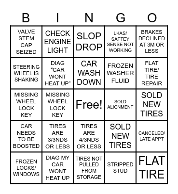 TECH SNOWDAY BINGO Card