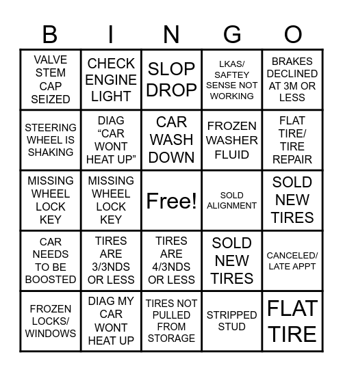 TECH SNOWDAY BINGO Card