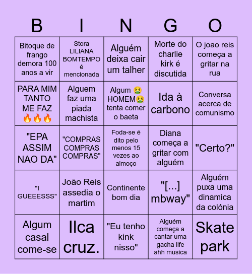 DIA DE ANOS Bingo Card