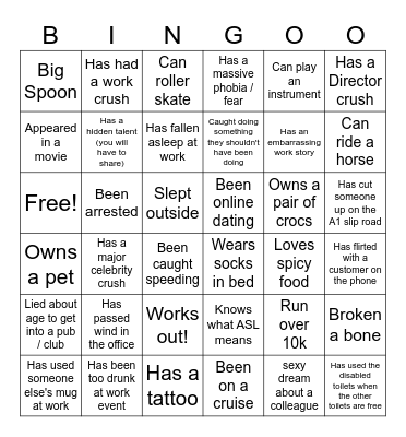 Highways Bingo Card