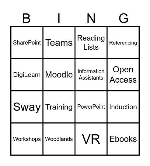 Learning Tech Bingo! Bingo Card