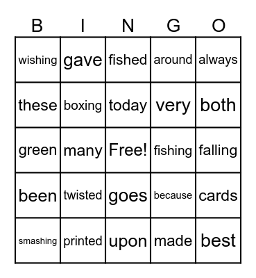 Ava Spelling Words Sept. @025Untitled Bingo Card